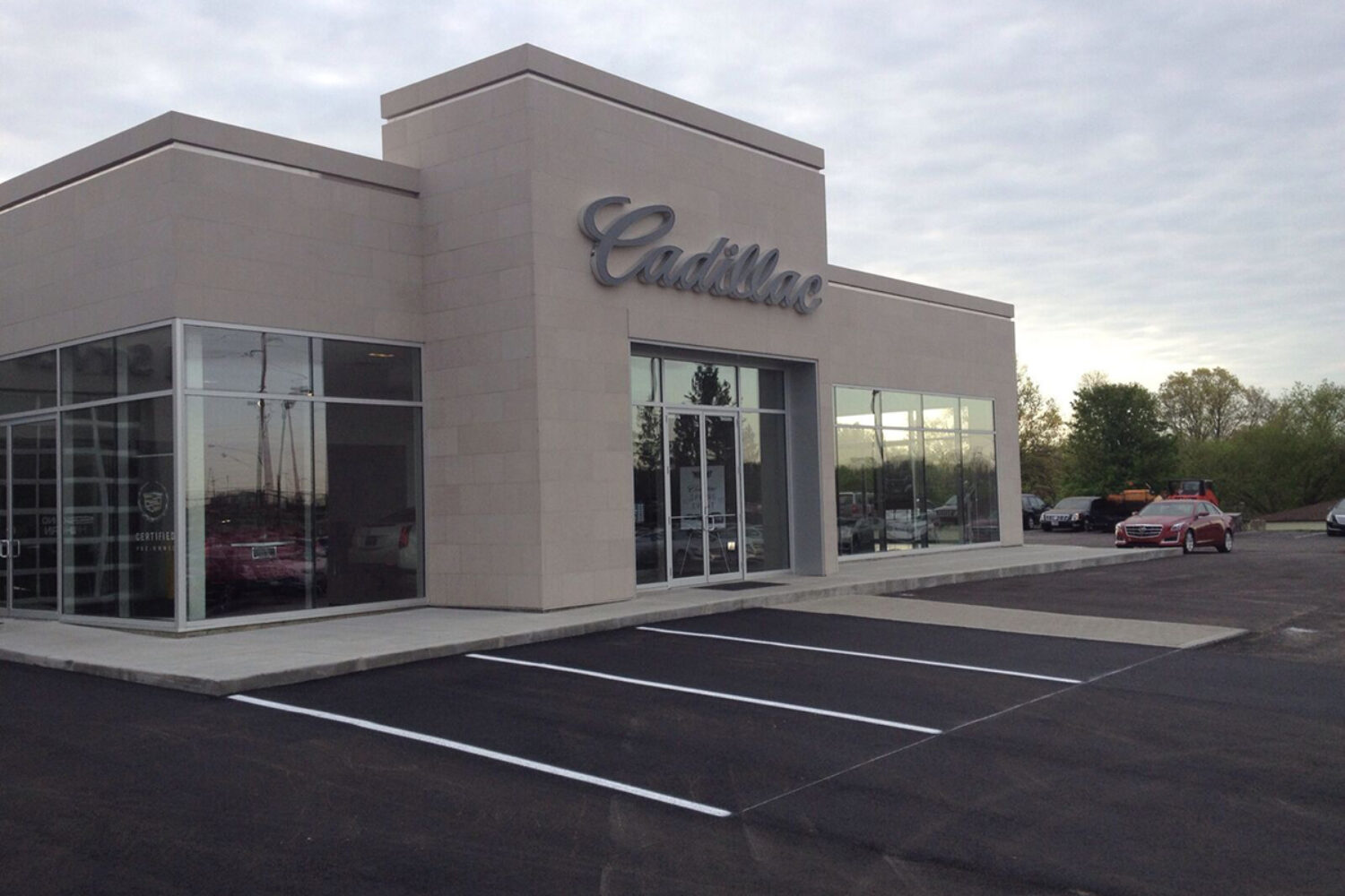 Outside of Cadillac building