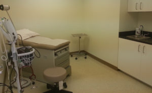 Exam room at Rotex Healthcare