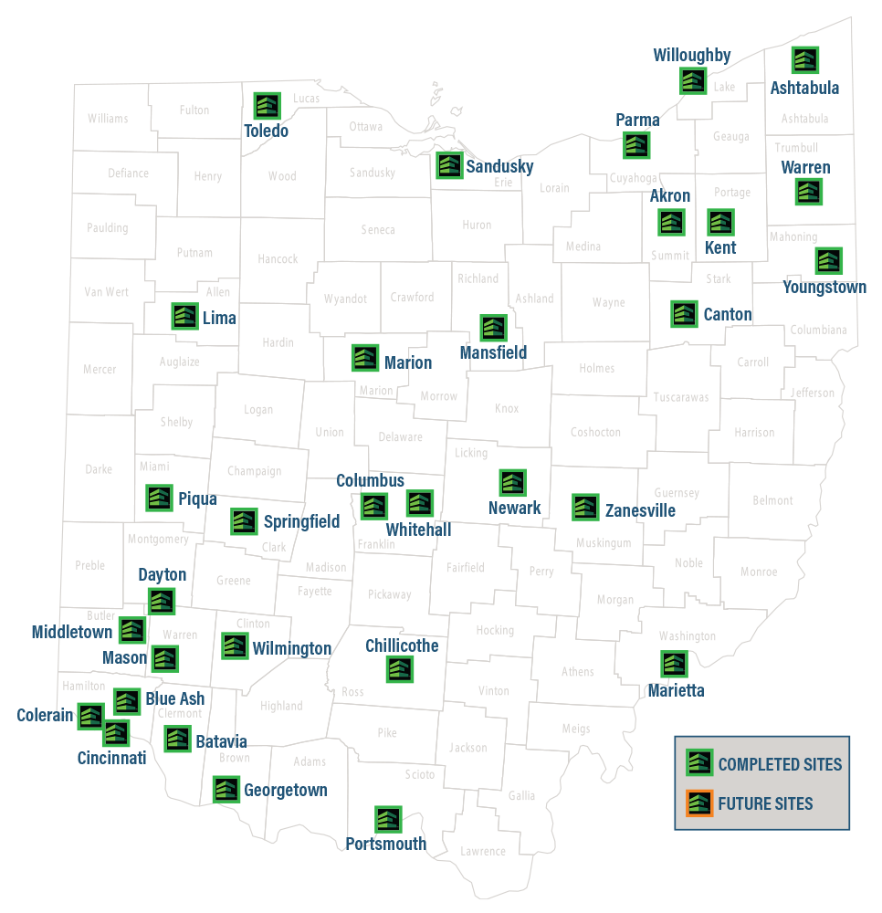 ENZO Ohio job map